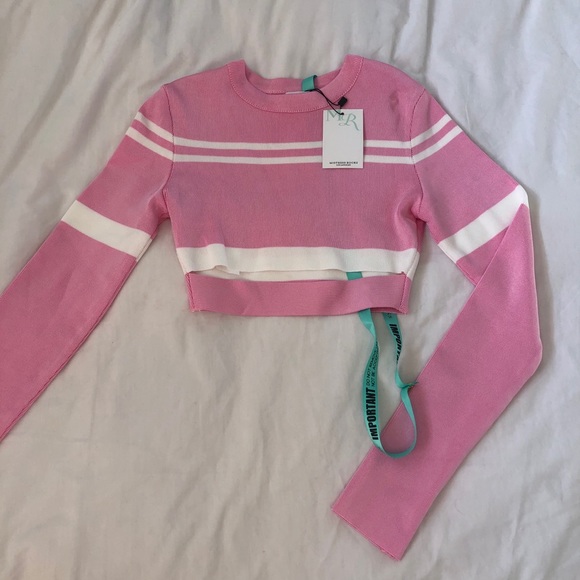 Misstress Rocks Pink Crop Longsleeve - Picture 2 of 4